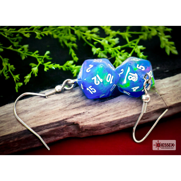 CHX 54209 Hook Earrings Festive® Waterlily Mini-Poly d20 Pair