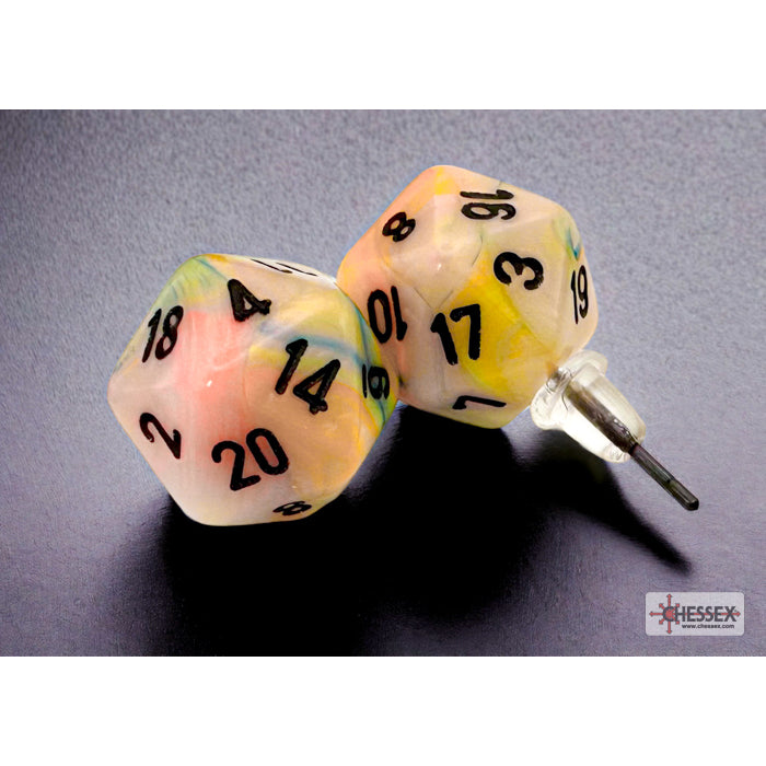 CHX 54506 Stud Earrings Festive® Circus Mini-Poly d20 Pair