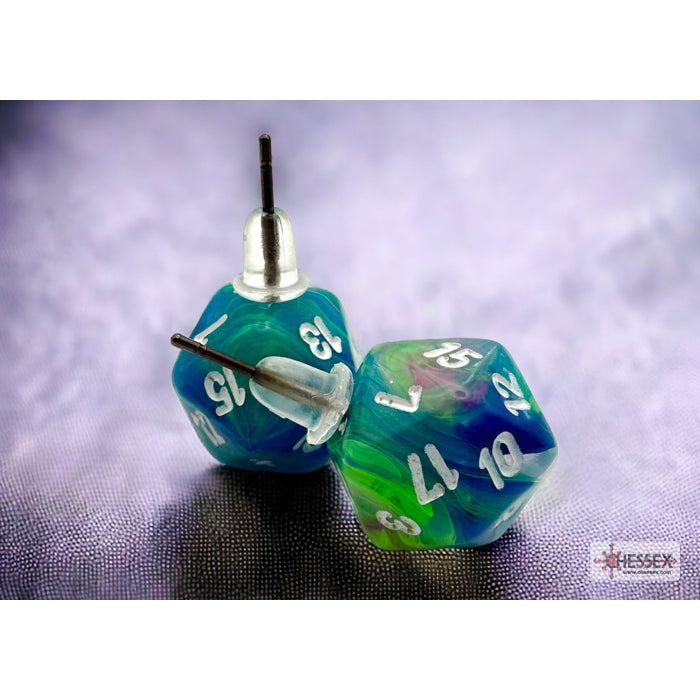 CHX 54509 Stud Earrings Festive® Waterlily Mini-Poly d20 Pair
