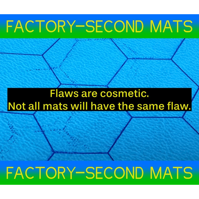 CHX 97665F Factory-Second Megamat® 1" Reversible Blue-Green Hexes
