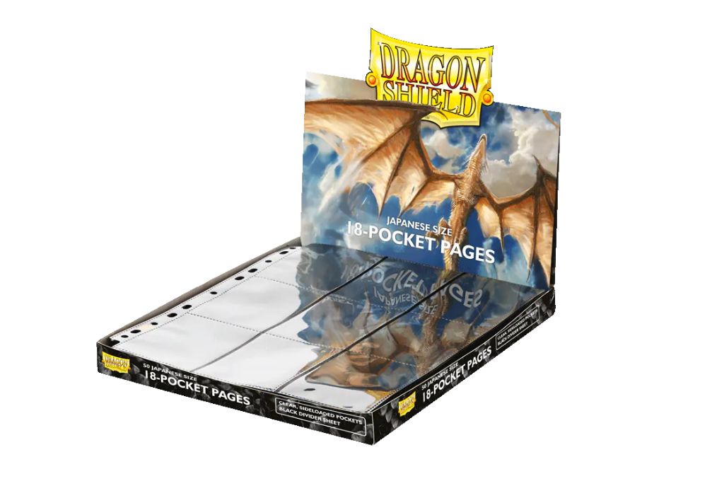 Dragon Shield: Japanese Size Binder Pages 18-Pocket Display Black
