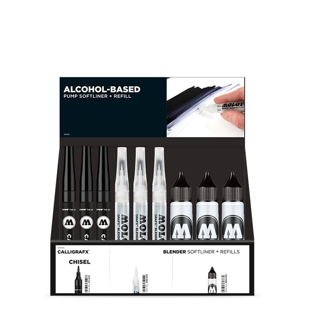Molotow - Displays - Alcohol-Based Softliner + Refill Stand Display (Stand with Stock)