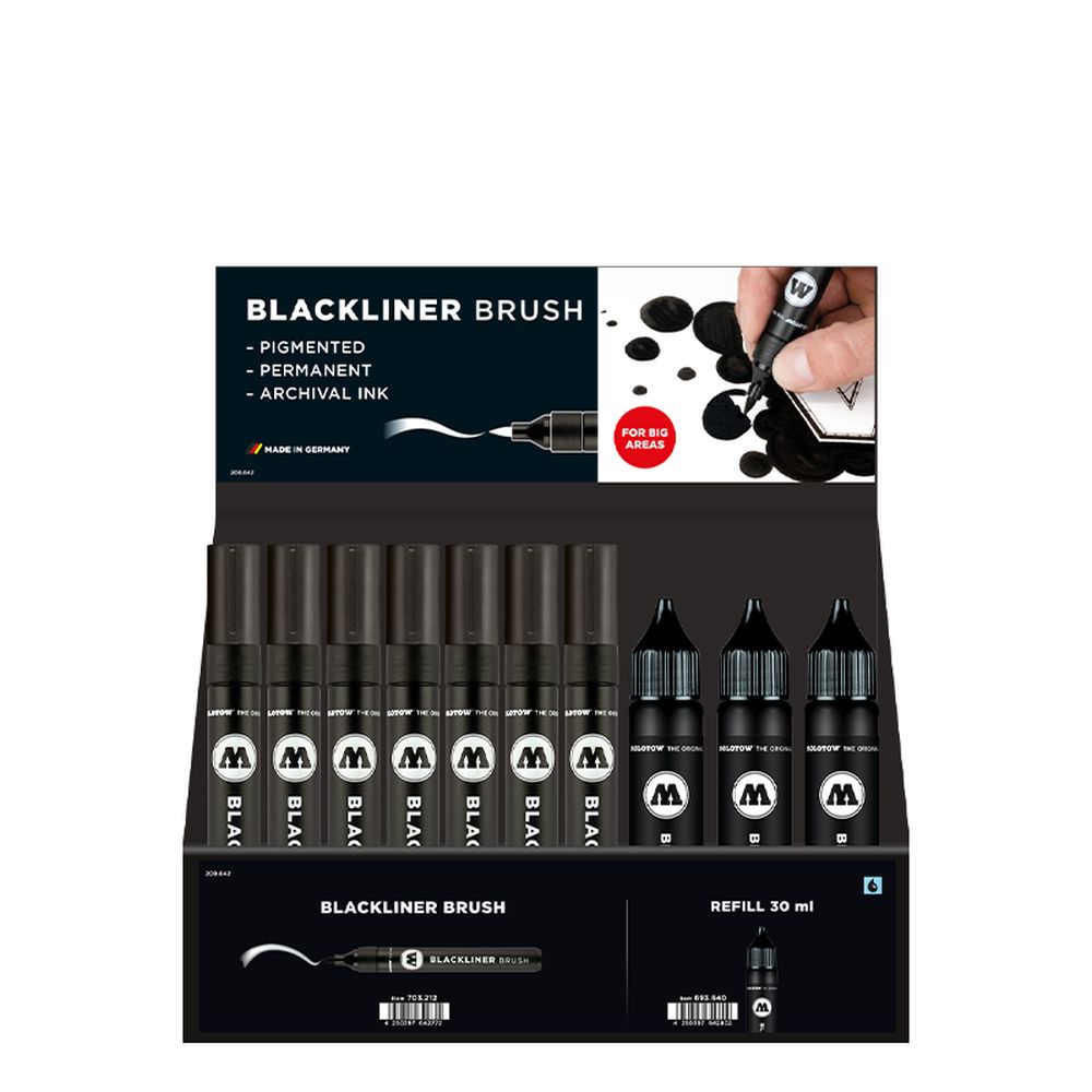 Molotow - Displays - Blackliner Brush Stand Display (Stand with Stock)