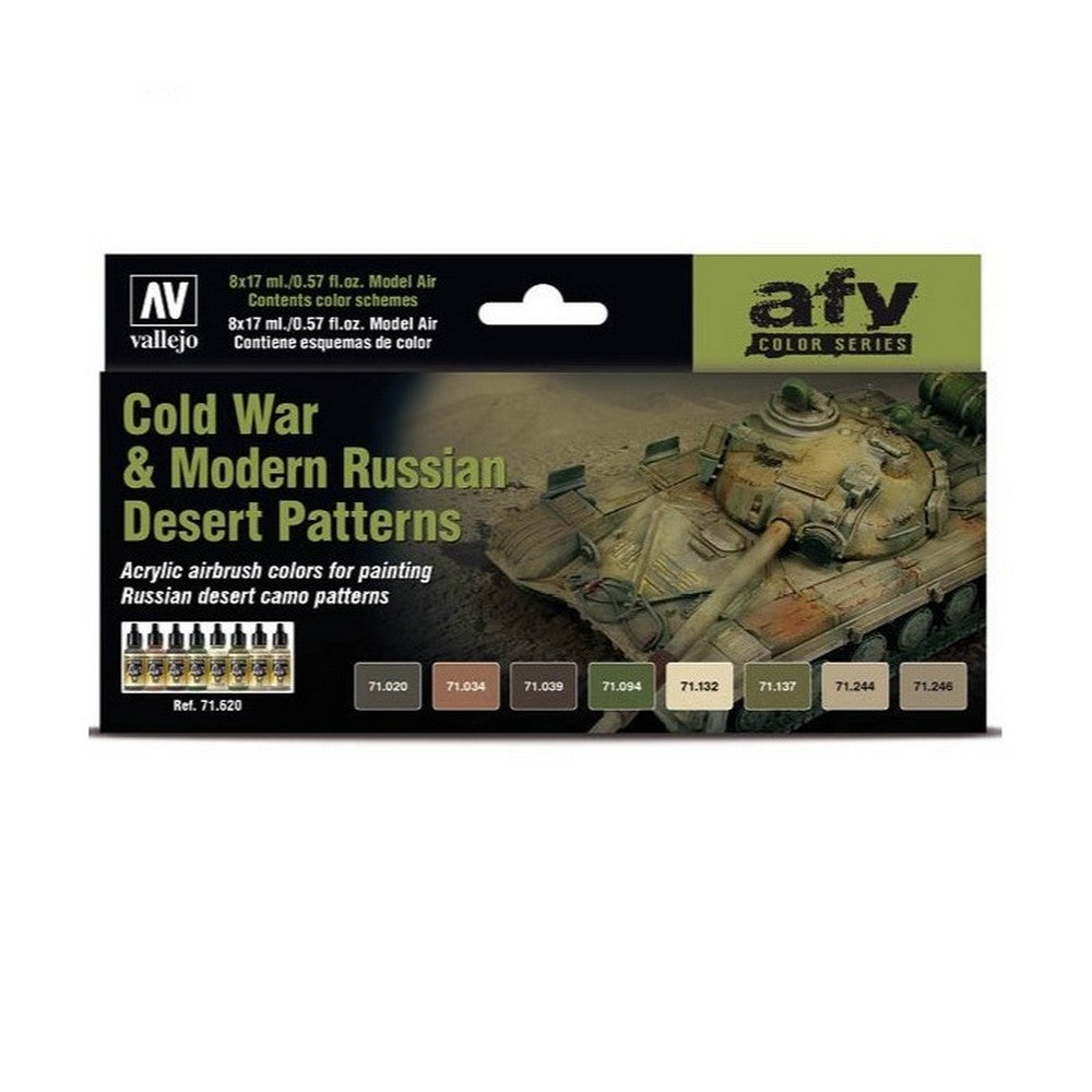 Vallejo - Model Air - Cold War & Modern Russian Desert Patterns 8 Colour Set