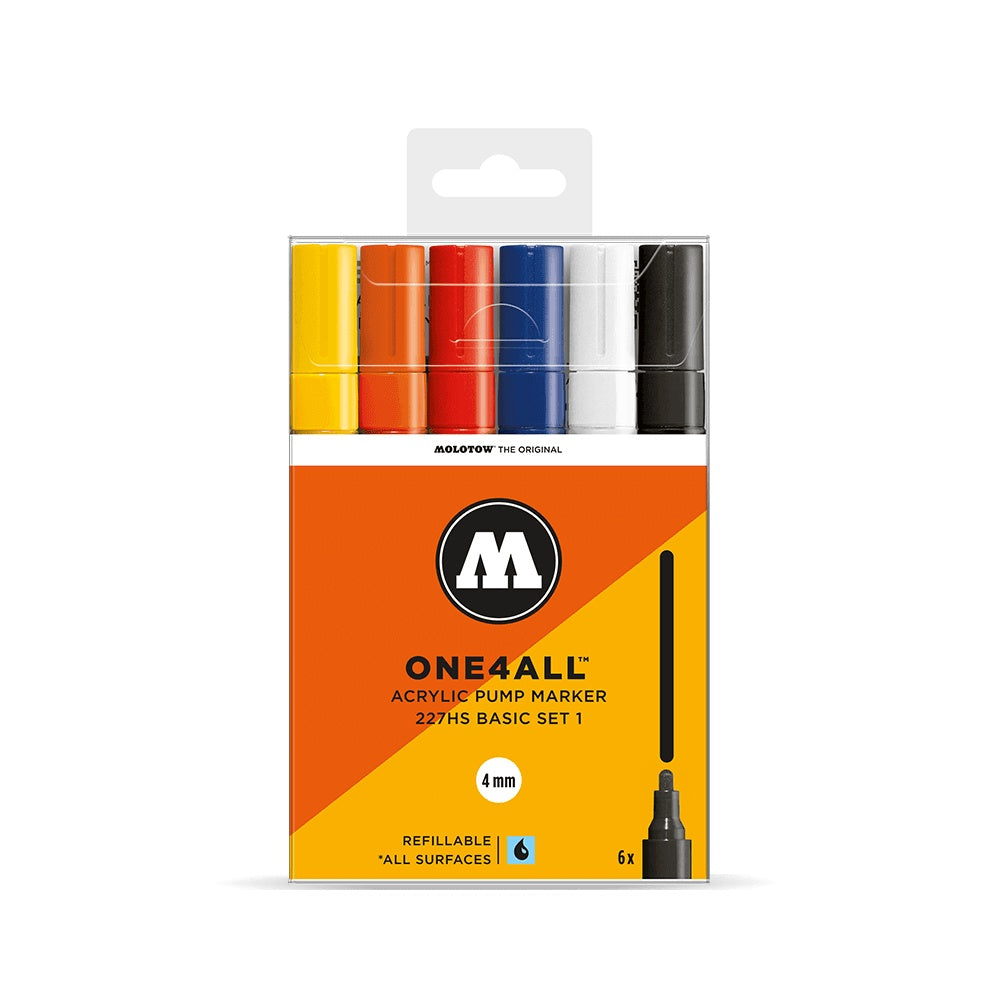 Molotow - Markers - One4All - 127HS - Wallet Basic 6Pc Set 1