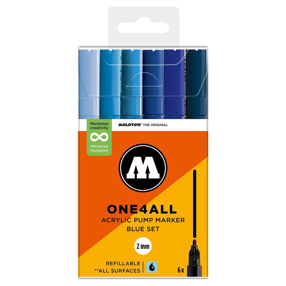 Molotow - Markers - One4All - 127HS - Blue Set