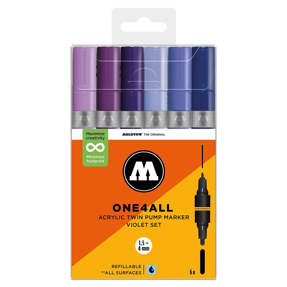 Molotow - Markers - One4All - Twin - Violet Set