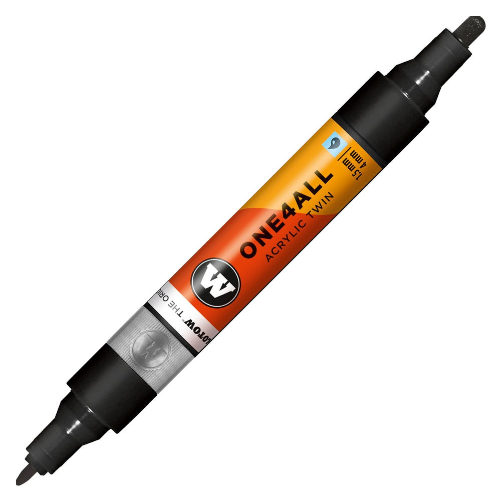 Molotow - Markers - One4All - Twin - #180 Signal Black 1.5 and 4mm