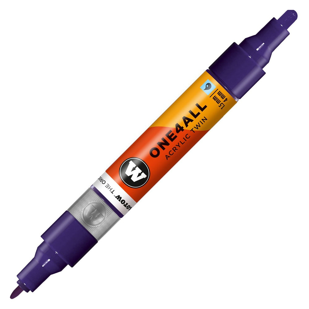 Molotow - Markers - One4All - Twin - #043 Violet Dark 1.5 and 4mm