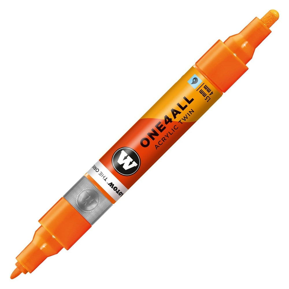 Molotow - Markers - One4All - Twin - #218 Neon Orange Fluoresc. 1.5 and 4mm