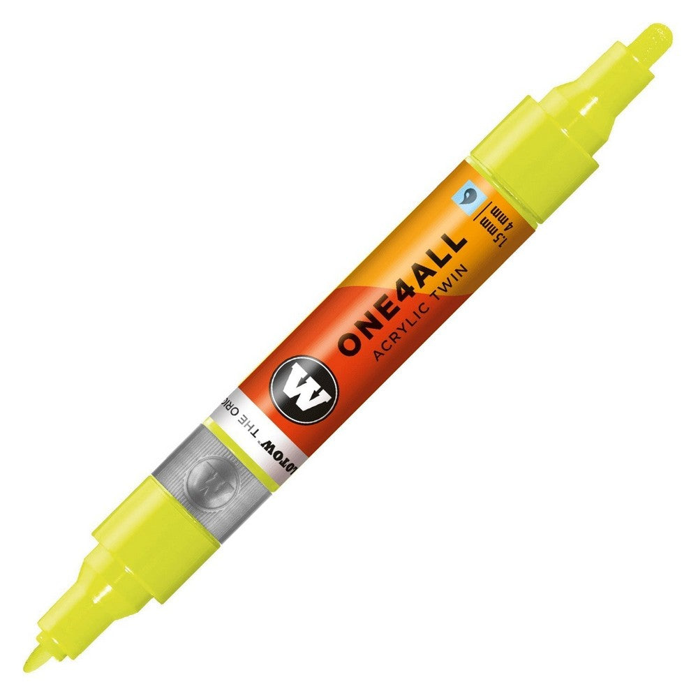 Molotow - Markers - One4All - Twin - #263 Neon Green Light Fluo 1.5 and 4mm
