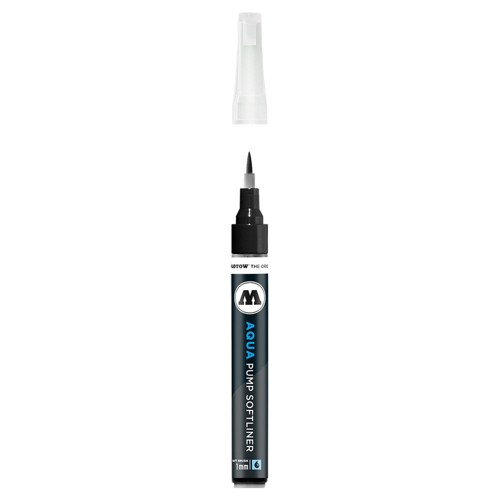 Molotow - Markers - Aqua - Pump - Softliner - #022 Deep Black 1mm