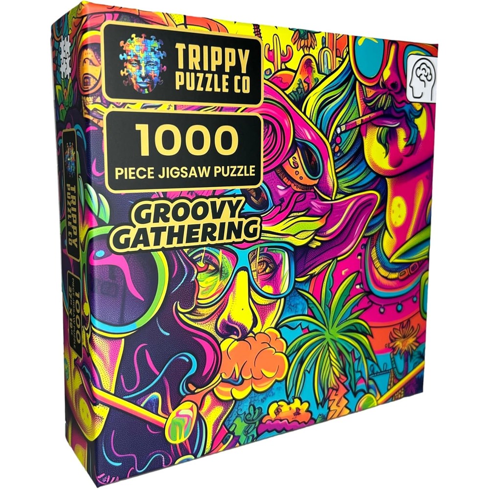 Puzzle - Trippy Puzzles - 1000 Piece Jigsaw Groovy Gathering