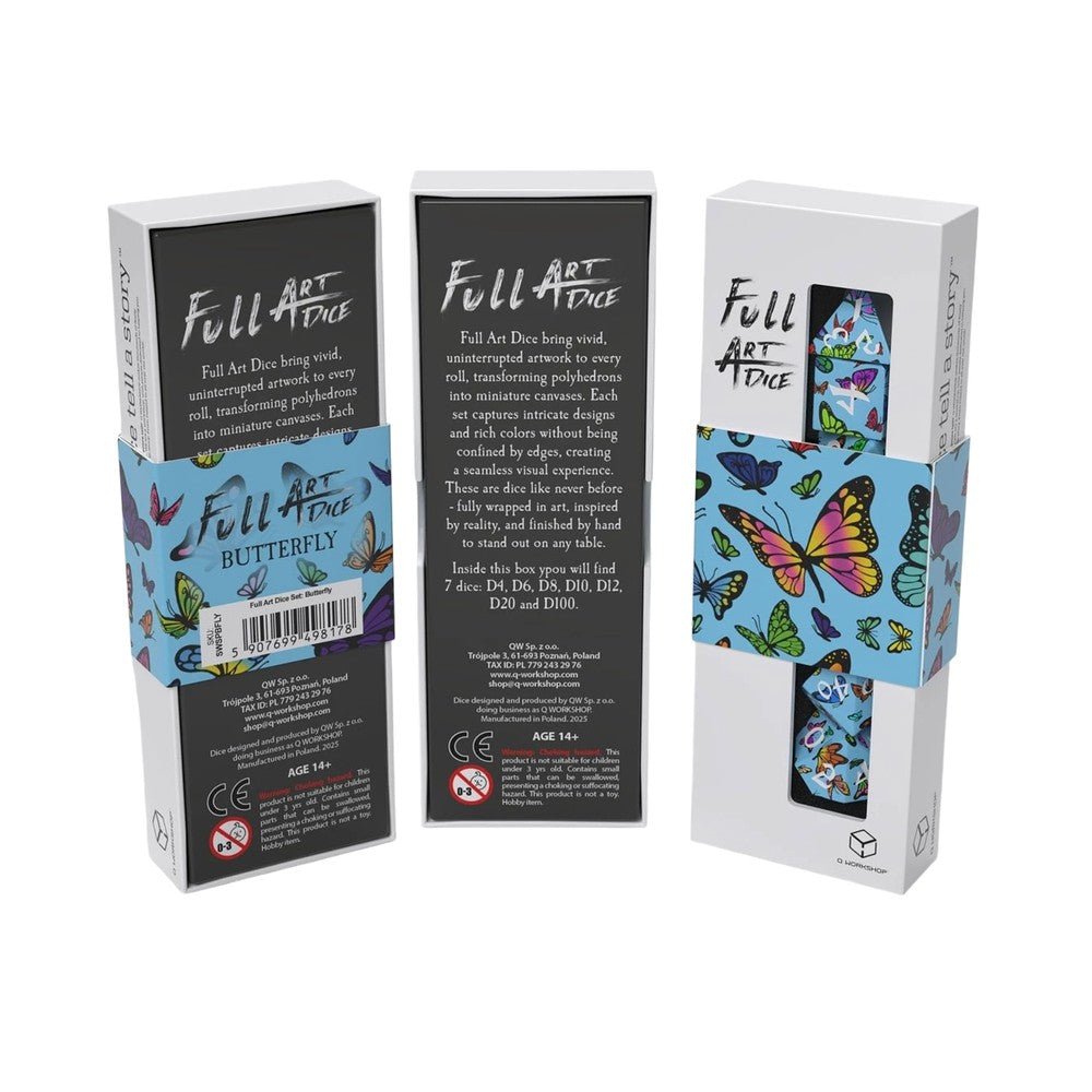 Q Workshop - Full Art Dice Set: Butterfly