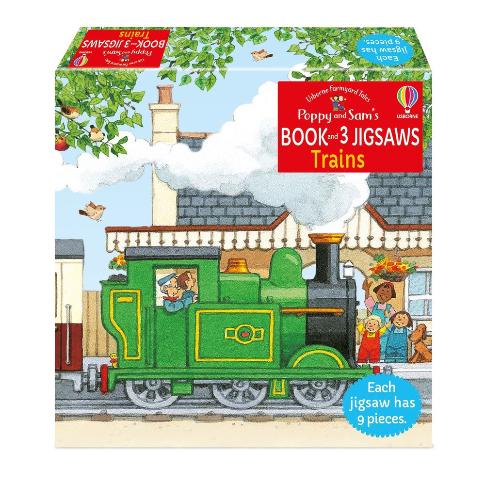 Trains Book & 3 Jigsaws
