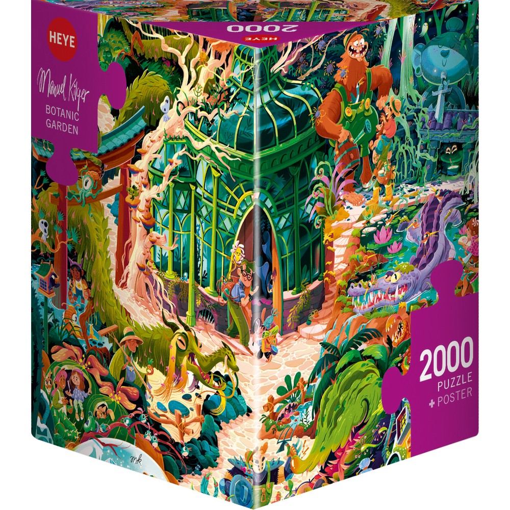 Puzzle - Heye - Triangular Box - Kilger; Botanic Garden 2000Pc