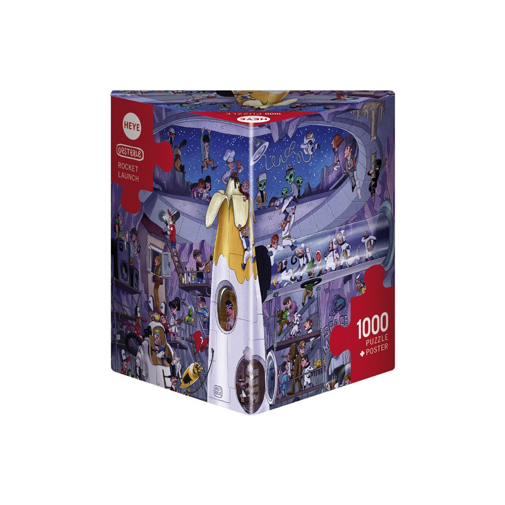Puzzle - Heye - Triangular Box - Oesterle; Rocket Launch 1000Pc