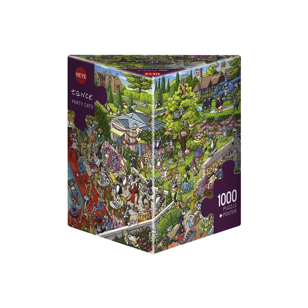 Puzzle - Heye - Triangular Box - Tanck Party Cats 1000Pc