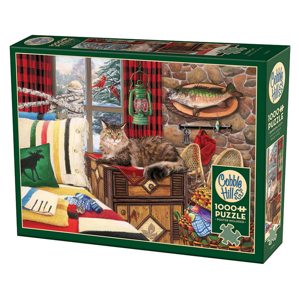Puzzle - Cobble Hill - Lodge Cat 1000Pc