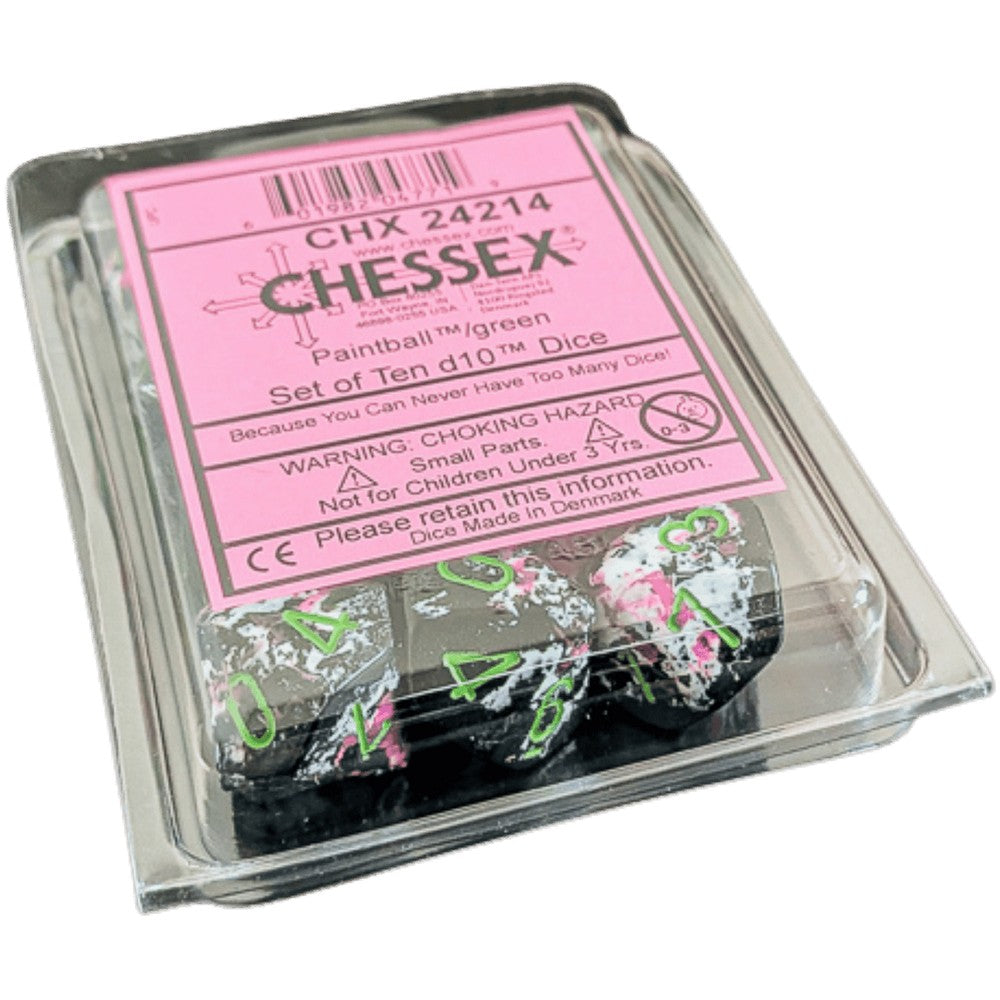 CHX 24214 Brush Paintball/green Set of Ten d10s