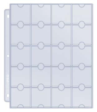 Ultra Pro: UP81702 20-Pocket Platinum Page for Coins and Tokens