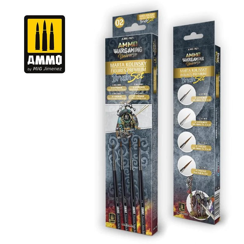 Ammo by MIG - Brushes - Wargaming Universe - Marta Kolinsky Figures Premium Brush Set