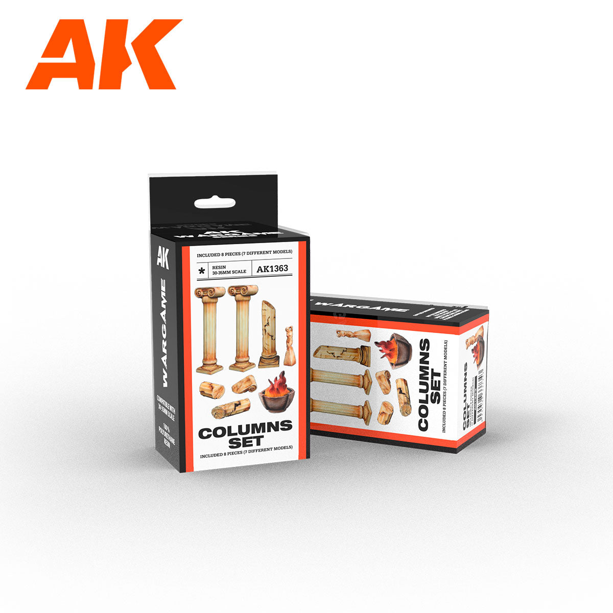 AK Interactive - Resins - Wargame Resin Scenery - Columns Set Wargame (Resin 30-35mm)
