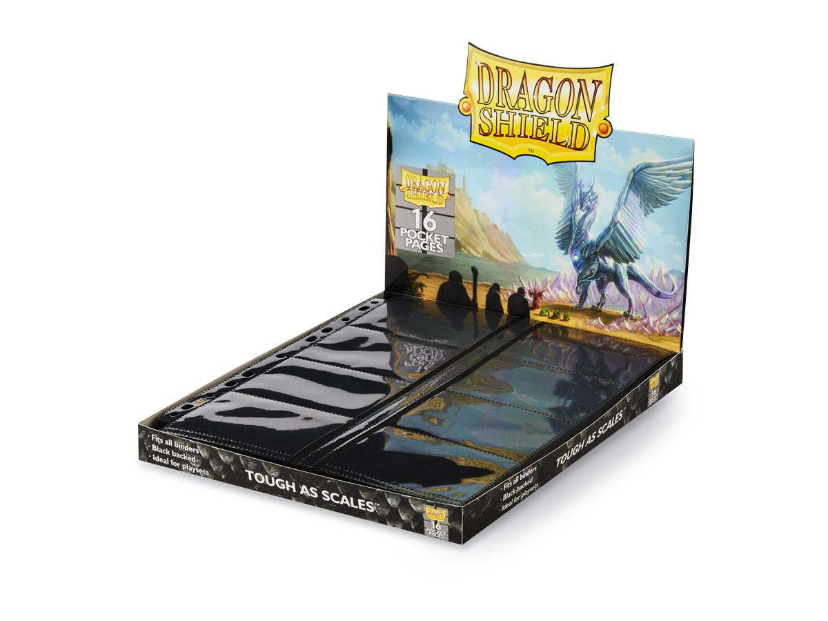 Dragon Shield: Binder Pages 16-Pocket Display Black