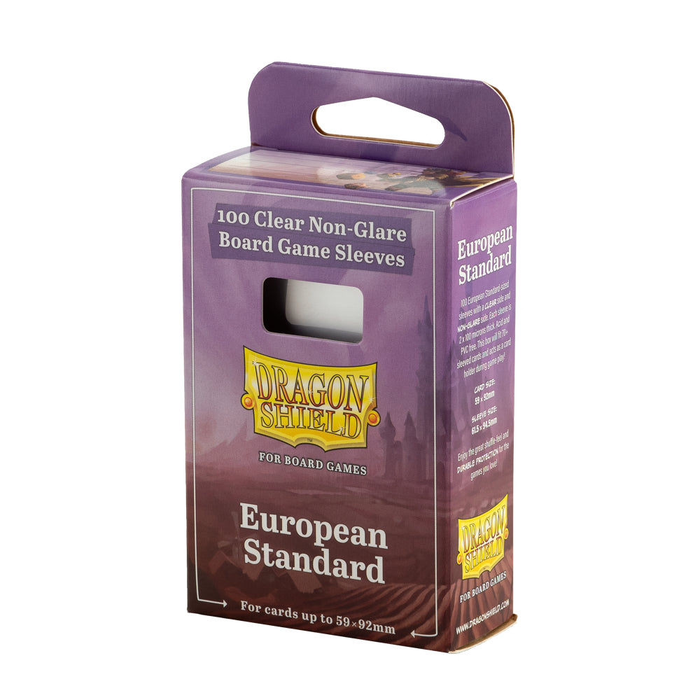 Dragon Shield: Board Game Sleeves Clear Non-Glare European Standard
