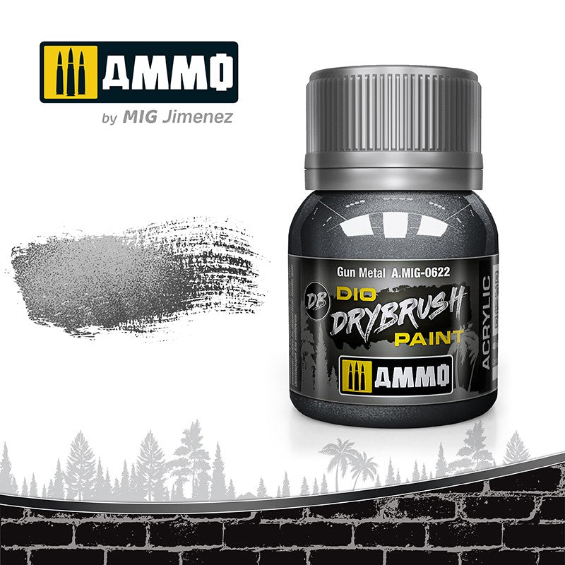 Ammo by MIG - Drybrush - Gun Metal