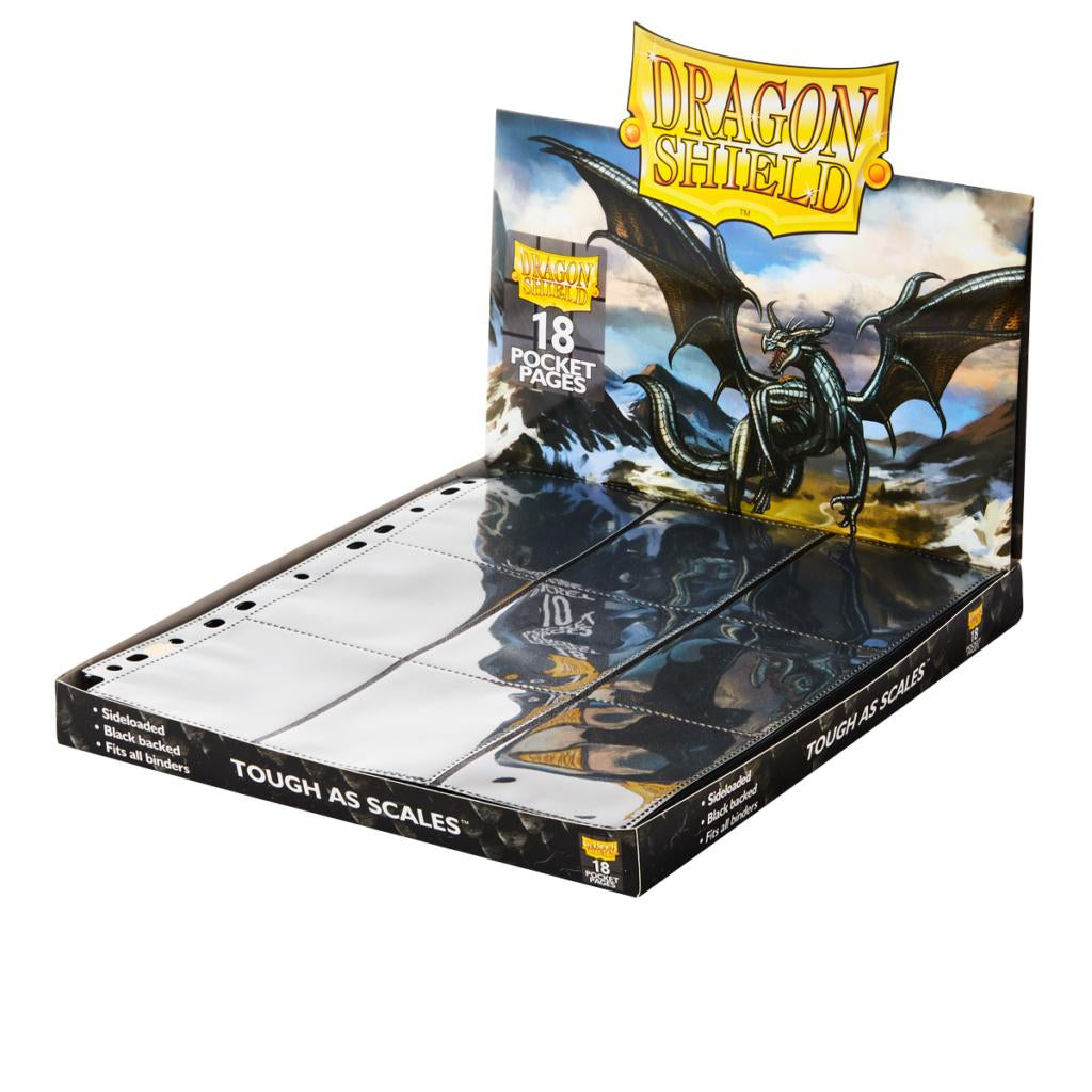 Dragon Shield: Binder Pages 18-Pocket Display Black