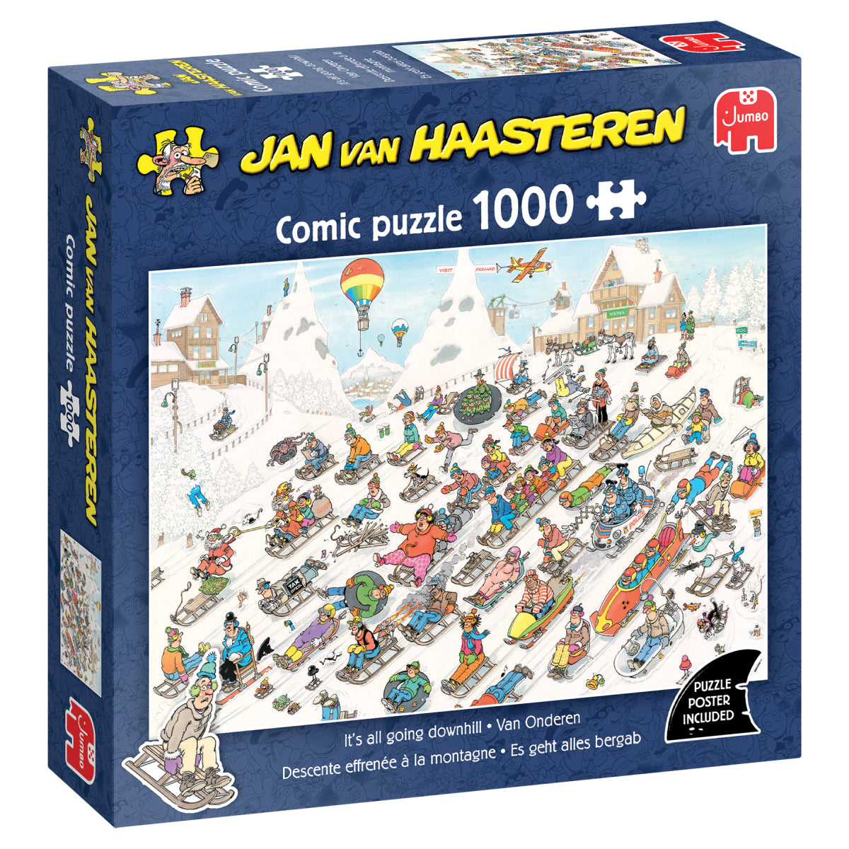 Puzzle - Jumbo Jan van Haasteren - All Going Downhill 1000Pc (Square Box)