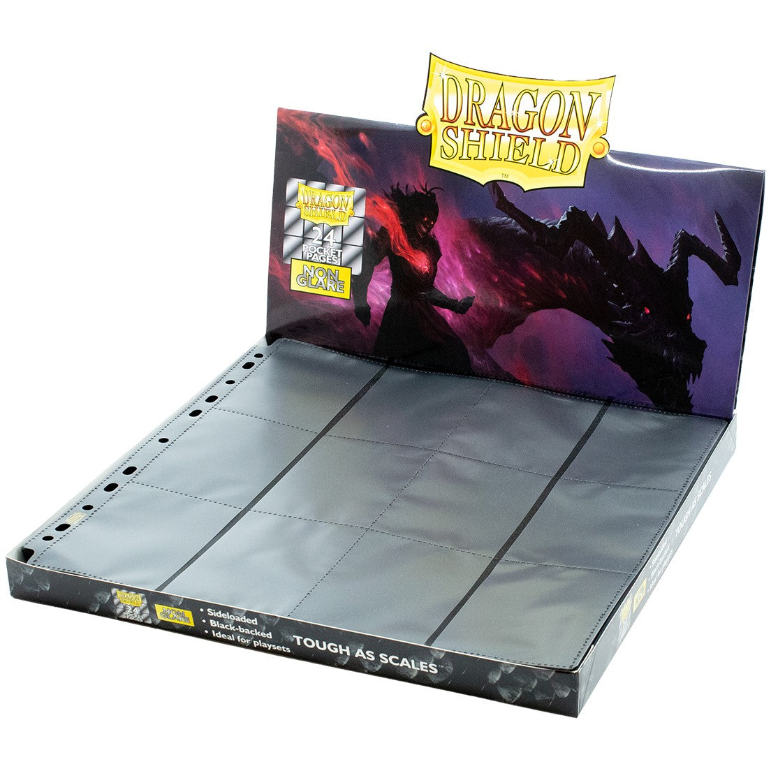 Dragon Shield: Non-Glare Binder Pages 24-Pocket Display Black
