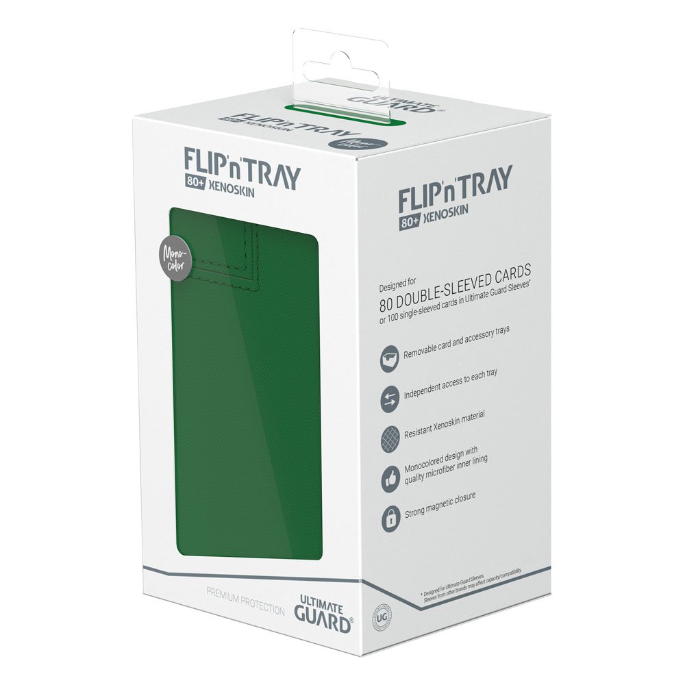 Ultimate Guard: Deck Box XenoSkin Monocolor Flip'n'Tray 80+ Green