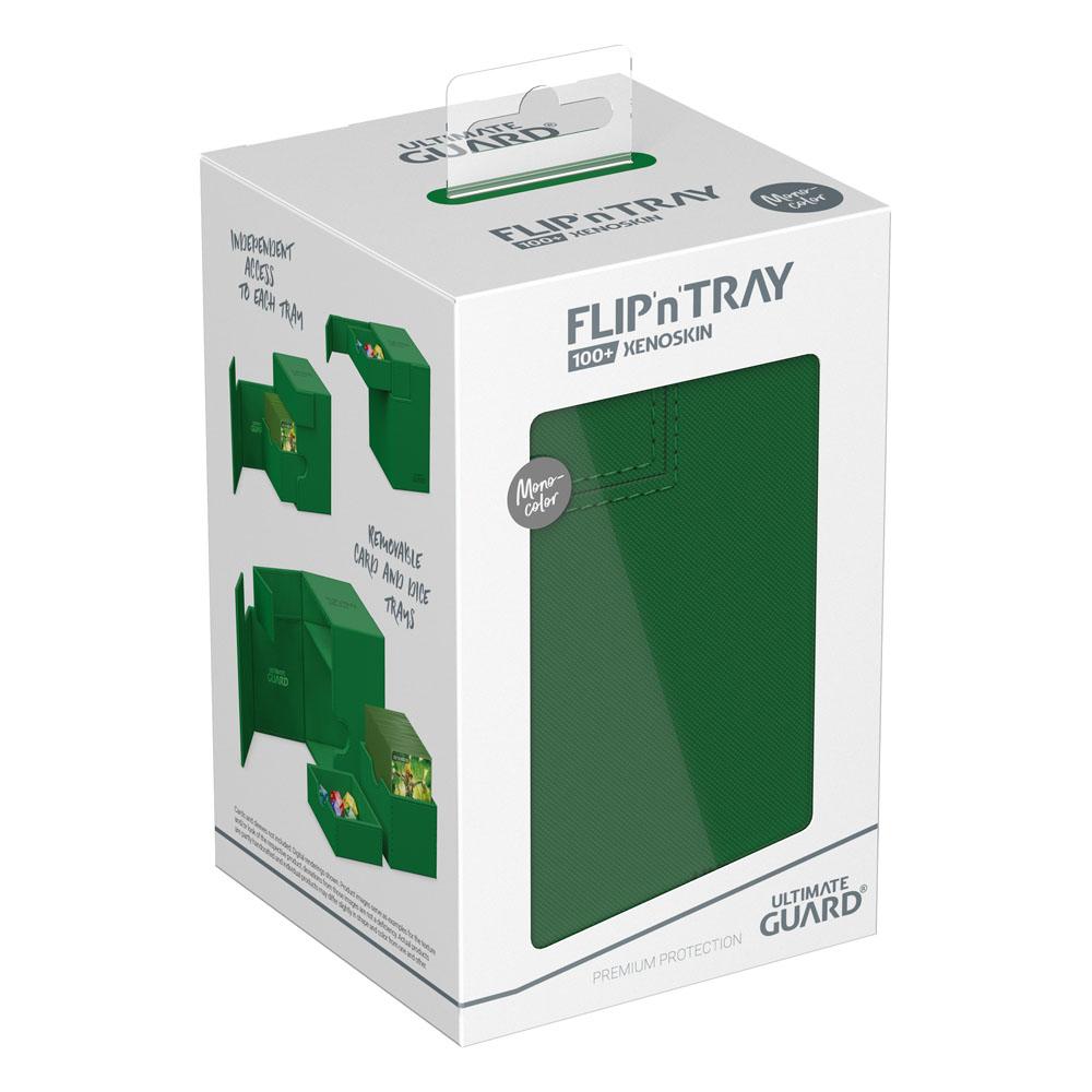 Ultimate Guard: Deck Box XenoSkin Monocolor Flip'n'Tray 100+ Green