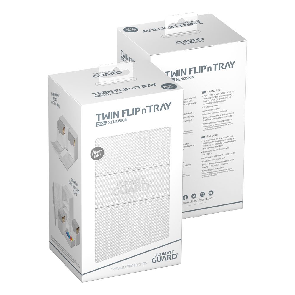 Ultimate Guard: Deck Box XenoSkin Monocolor Twin Flip'n'Tray 200+ White