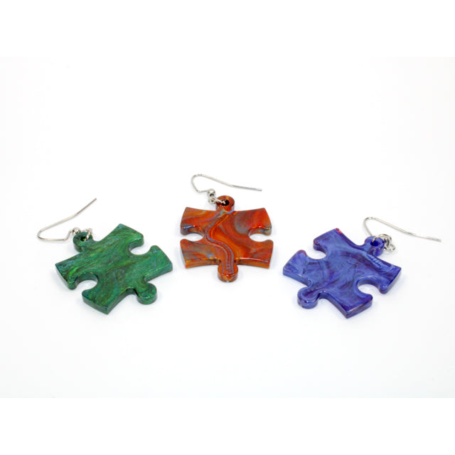 CHX 54010 Earrings ScarabÂ® Puzzle Piece Pair (Assorted Colors)