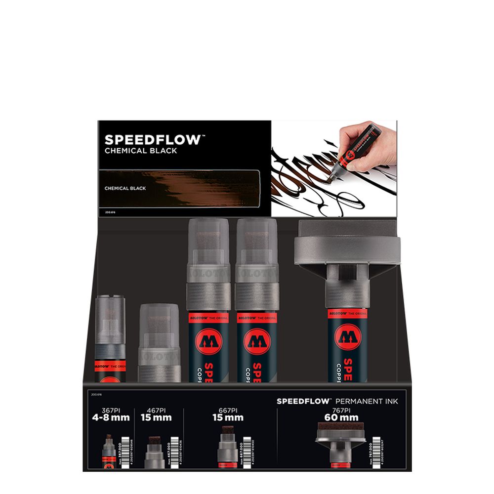 Molotow - Displays - Speedflow Marker Selection Stand Display (Stand with Stock)