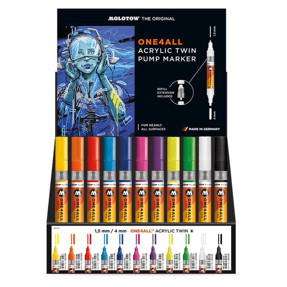 Molotow - Displays - Acrylic Twin Sales Topseller Stand Display (Stand with Stock)