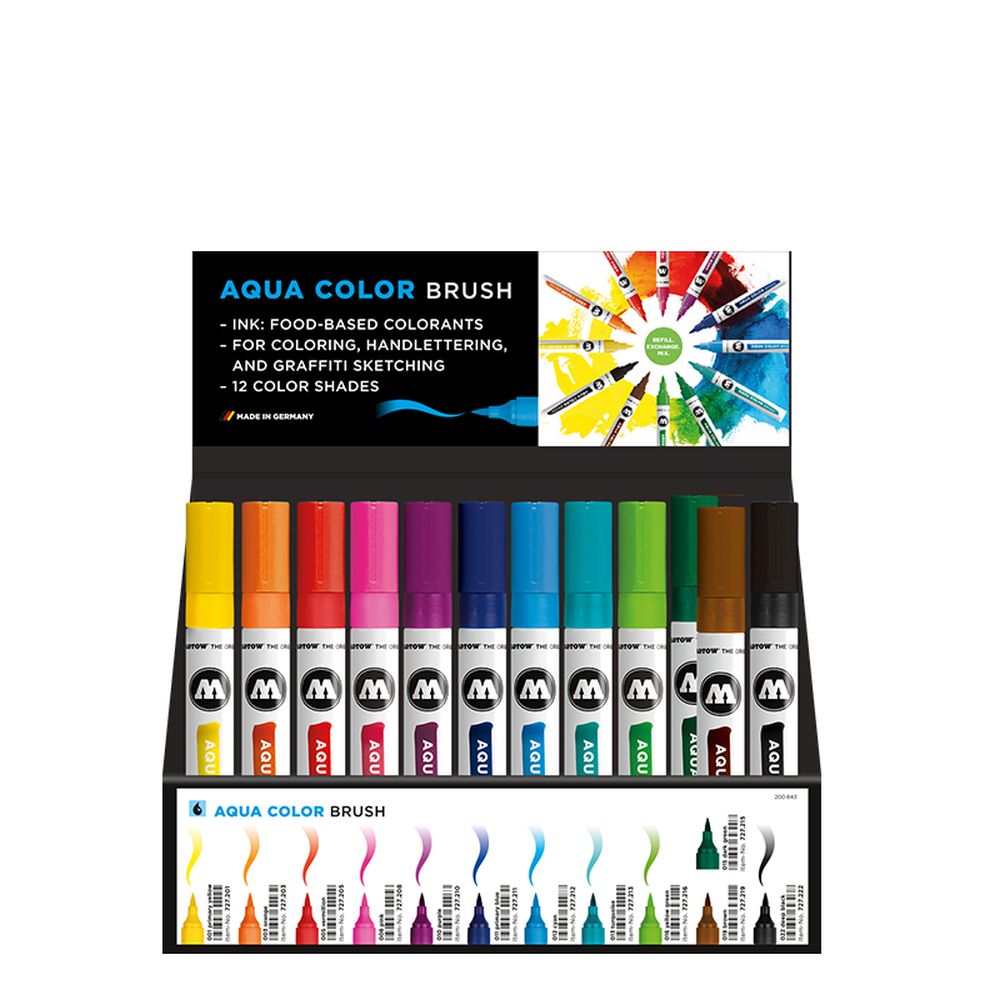 Molotow - Displays - Aqua Color Brush Full Range Stand Display (Stand with Stock)