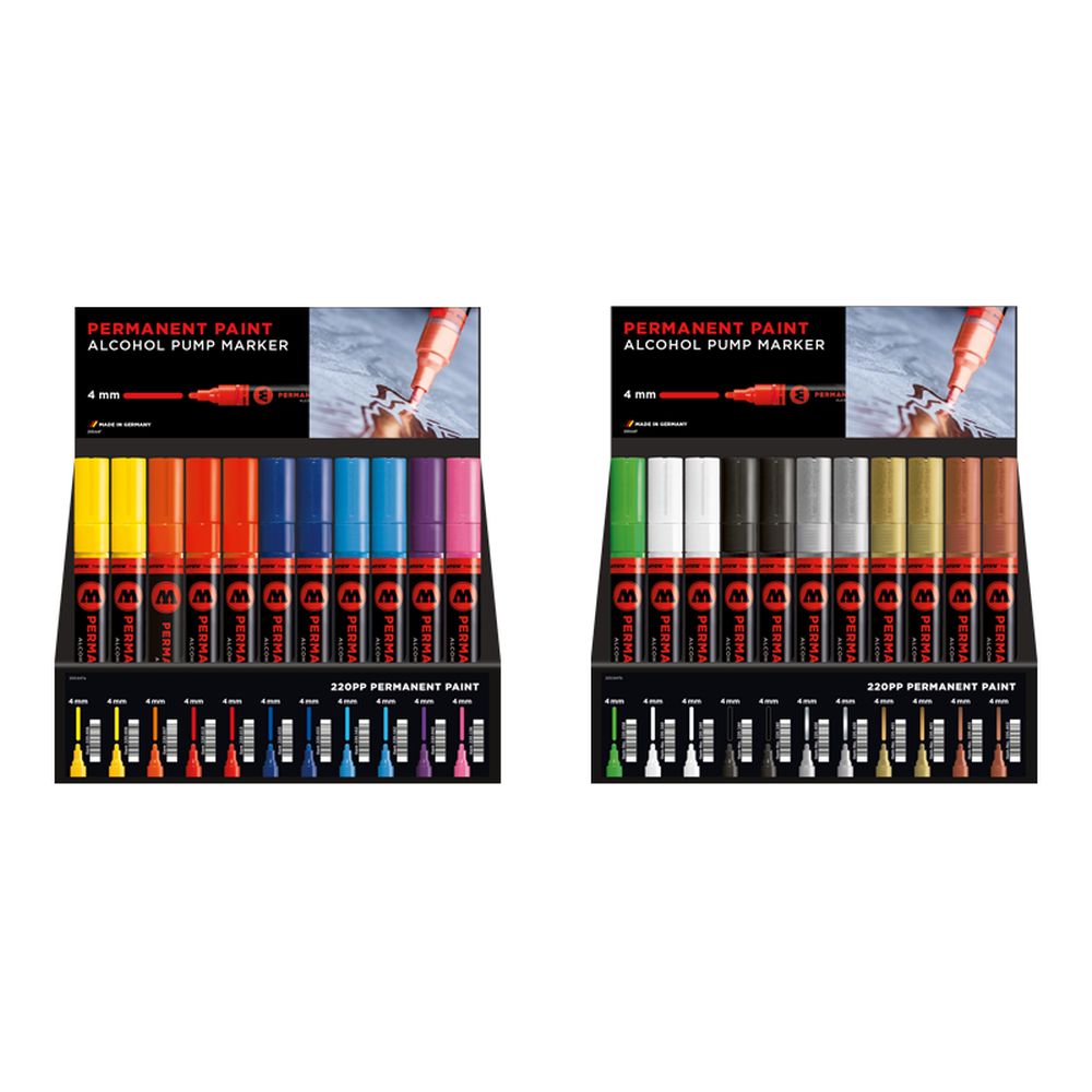 Molotow - Displays - 220PP Alcohol Pump Marker Stand Display (Stand with Stock)