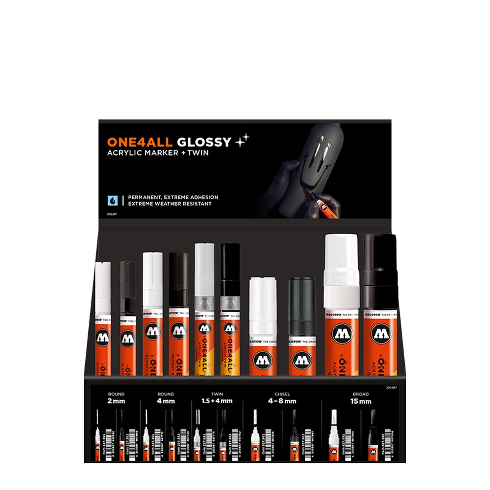 Molotow - Displays - One4All Glossy Marker Stand Display (Stand with Stock)