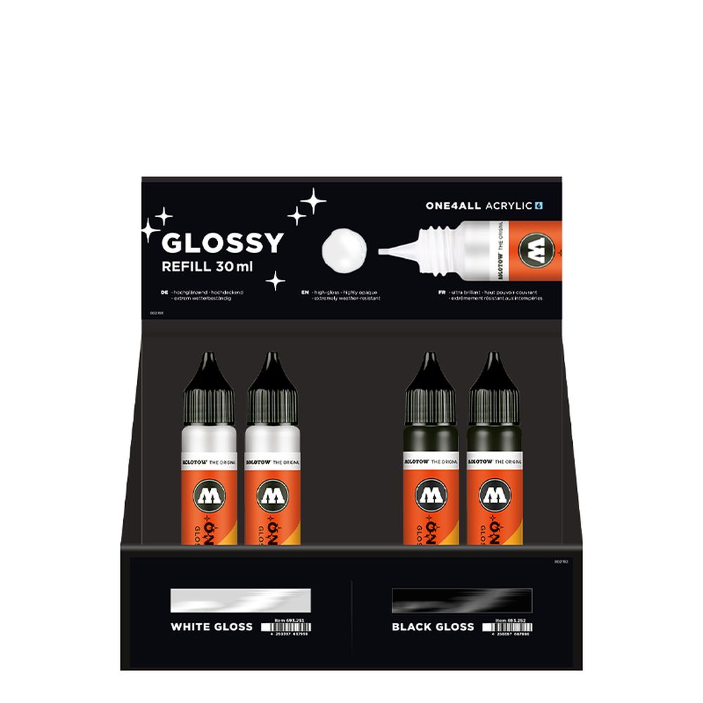 Molotow - Displays - One4All Glossy Refill Stand Display (Stand with Stock)