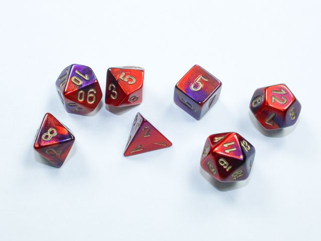 CHX 20626 Gemini Mini Purple-Red/Gold 7-Die Set