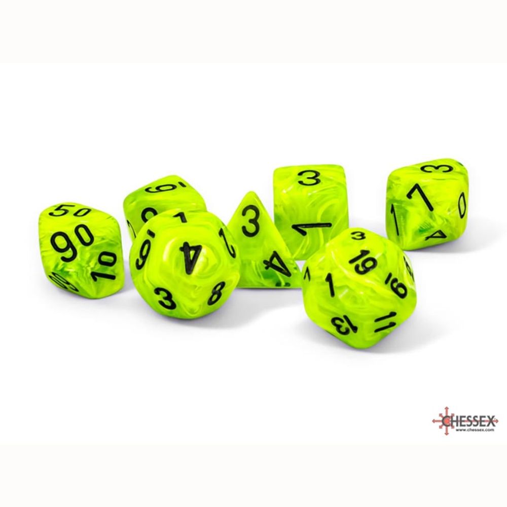 CHX 22430 Vortex Mega-hedral Bright Green/black 7-Die Set