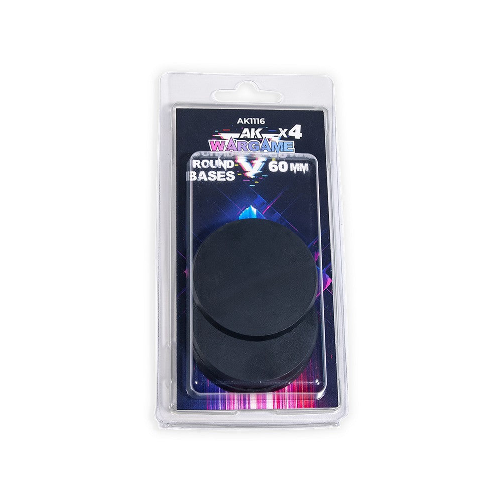 Ak Interactive - Wargame Accesories - Round Bases 60mm 4pc