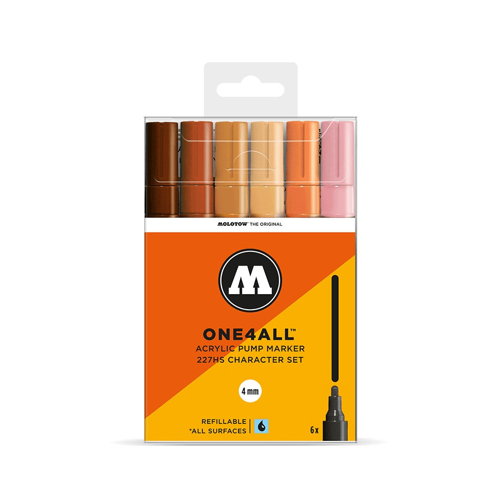 Molotow - Markers - One4All - 127HS - Wallet Character 6Pc Set