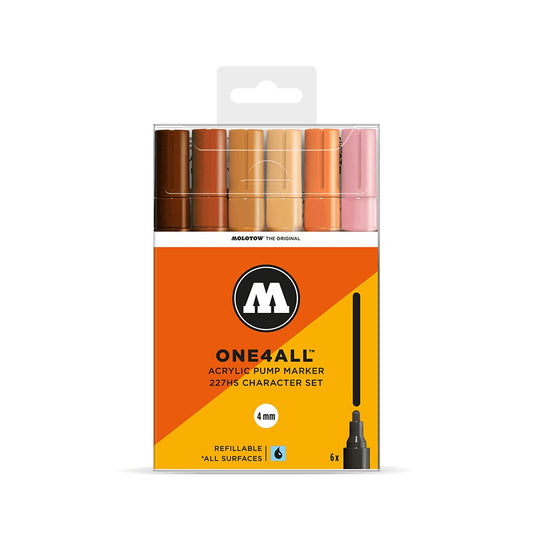 Molotow - Markers - One4All - 127HS - Wallet Character 6Pc Set