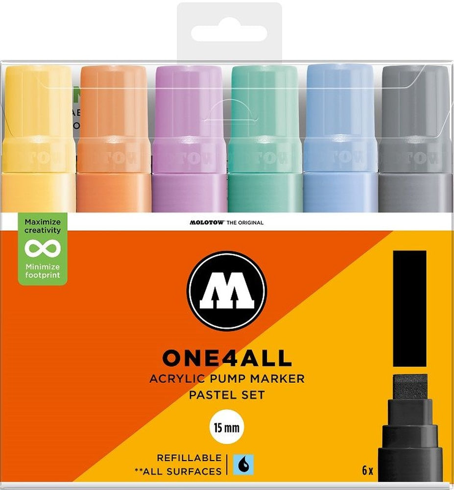 Molotow - Markers - One4All - 127HS - Wallet Pastel Pc 15mm Set