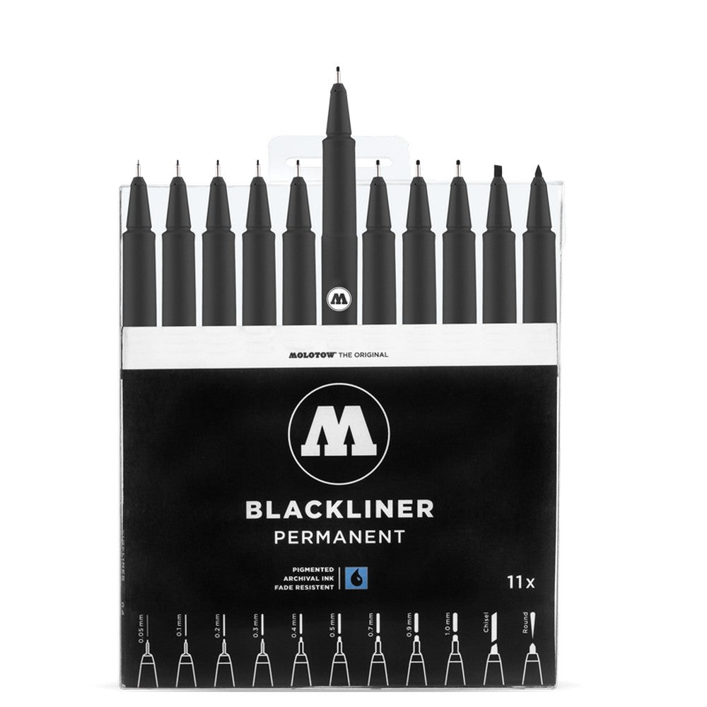 Molotow - Markers - Blackliner - Wallet 11Pc Complete Set